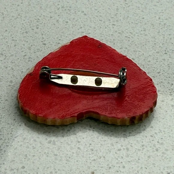 Vintage Heart Brooch Pin Valentine's Day - Picture 8 of 10